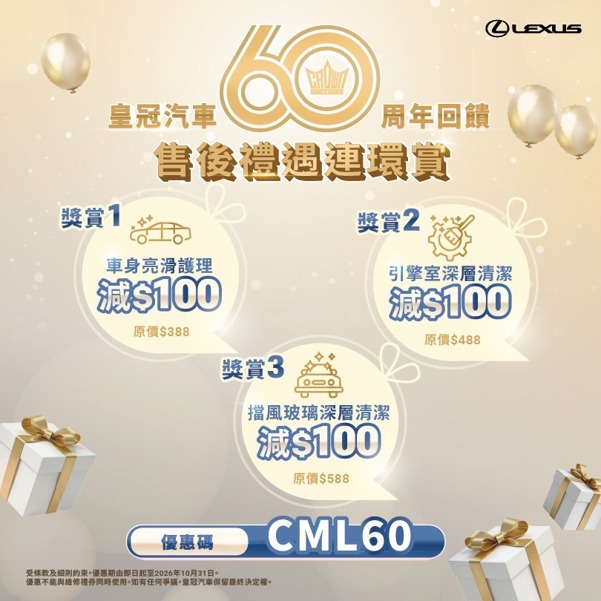 Crown Motors 60th Anniversary Offer