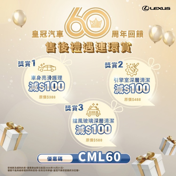Crown Motors 60th Anniversary Offer